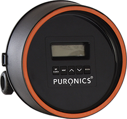 Puronics iGen digital control valve with its display and controls